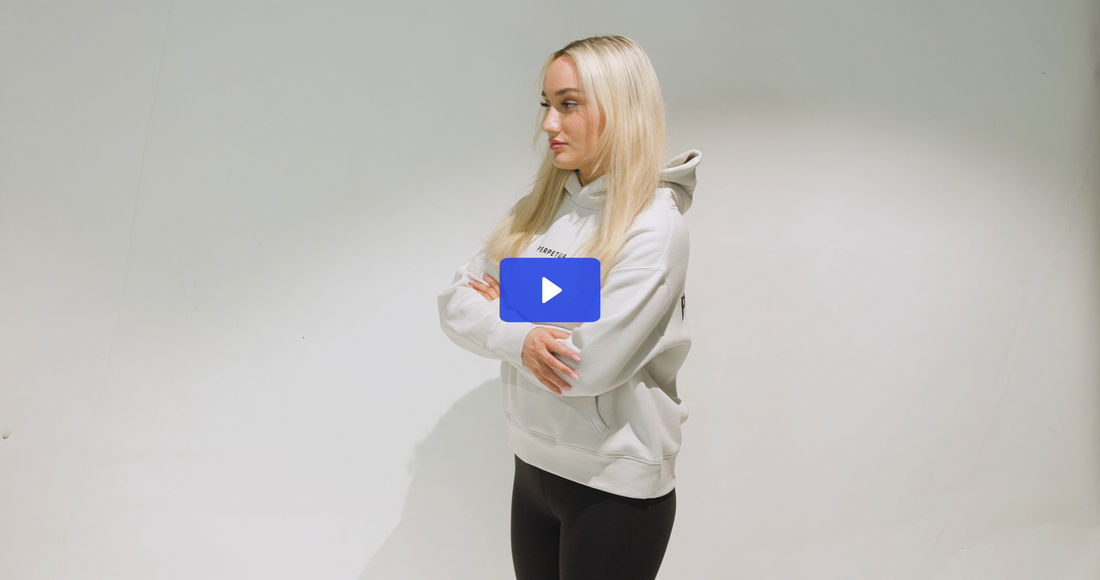 Womens Relax Cropped Hoodie — Bone
